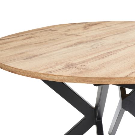 CARLEA extendable dining table Light brown 120/160 cm 120 cm [5]