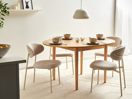 Tables - Extendable dining table ECHO Light oak 107/137 cm 107 cm