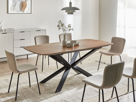 Masă extensibilă - Extendable dining table GAIRDNER Brown 140/180 cm 90 cm