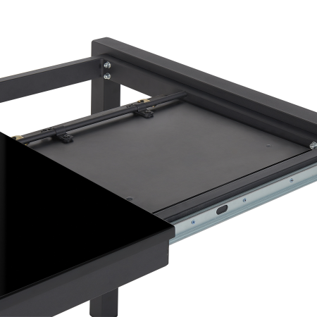 Extendable dining table GRANADA Black 120/160 cm 80 cm [4]