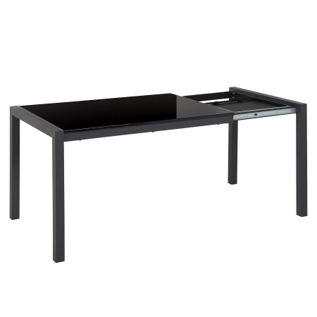 Extendable dining table GRANADA Black 120/160 cm 80 cm [3]