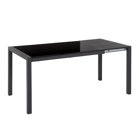Extendable dining table GRANADA Black 120/160 cm 80 cm [1]