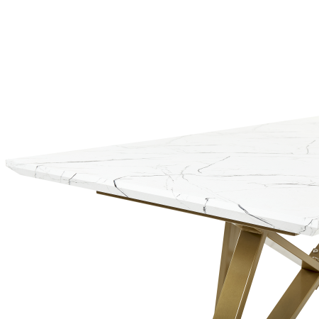 Extendable dining table MAXIMUS Marble white 160/200 cm 90 cm [7]