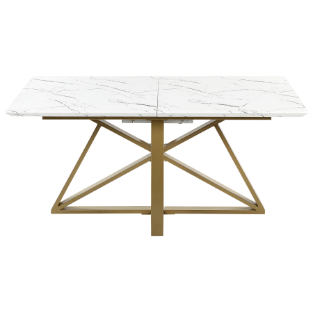 Extendable dining table MAXIMUS Marble white 160/200 cm 90 cm [3]