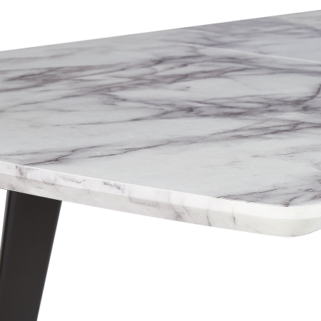 Extendable dining table MOSBY Marble grey 160/200 cm 90 cm [5]