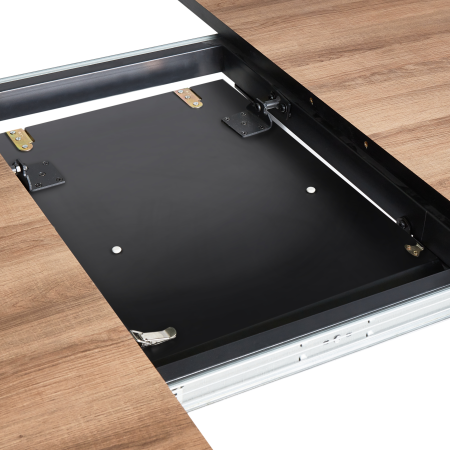 Extendable dining table SENIAC Brown 110/150 cm 112 cm [6]