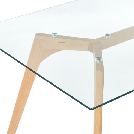 Dining table HUDSON Transparent 160 cm 90 cm Tempered glass [4]