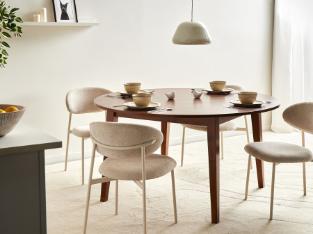 Mese - Masă de dining HUNTLEY Stejar închis 140 cm 140 cm