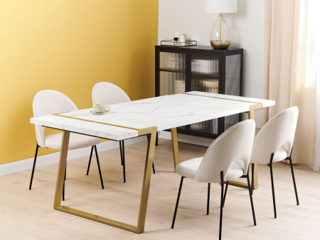 Tables - Dining table MARTYNIKA White marble 200 cm 90 cm