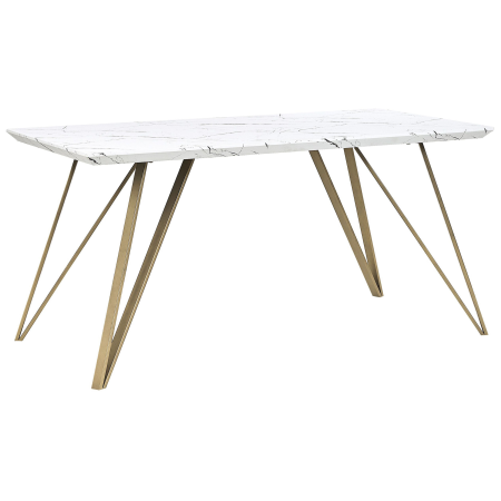 Dining table MOLDEN Marble/Gold 150 cm 80 cm [1]
