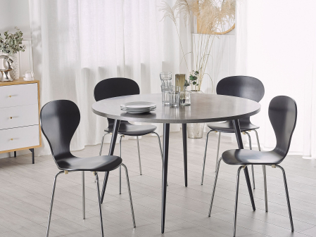 Tables - Dining table ODEON Concrete effect 120 cm 120 cm