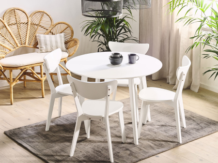 Mese - Masă de dining ROXBY Alb 100 cm 100 cm