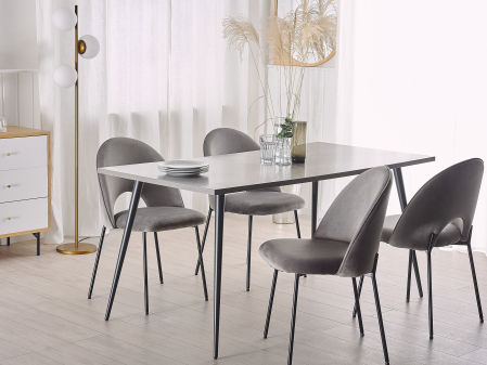Tables - SANTIAGO dining table Concrete effect 160 cm 80 cm