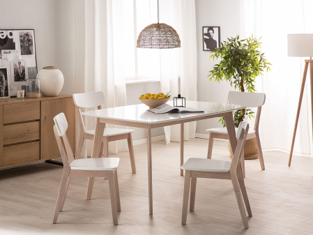 Mese - Masă de dining SANTOS Alb 150 cm 90 cm