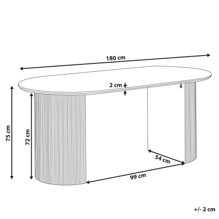 Dining table SAVORY Black 180 cm 90 cm [2]