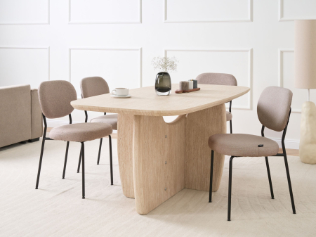 Tables - TRAVERS dining table Travertine look 180 cm 90 cm