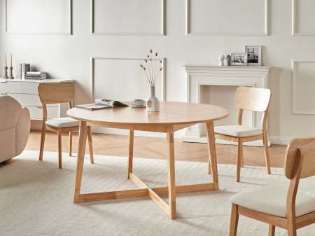 Masă rotundă - Masă de dining WAIPORI Stejar deschis 140 cm 140 cm