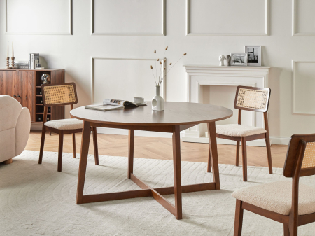 Masă rotundă - Masă de dining WAIPORI Stejar închis 140 cm 140 cm