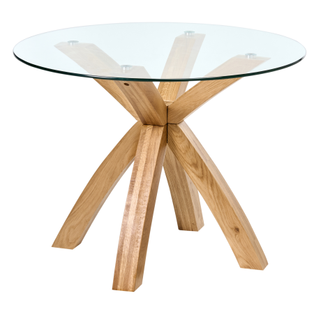 Masă de dining YAPP Maro deschis 100 cm 100 cm Sticlă securizată [3]