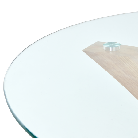 Masă de dining YAPP Maro deschis 100 cm 100 cm Sticlă securizată [4]