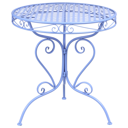 Masă de grădină ALBINIA 70 cm 70 cm Metal Albastru [1]