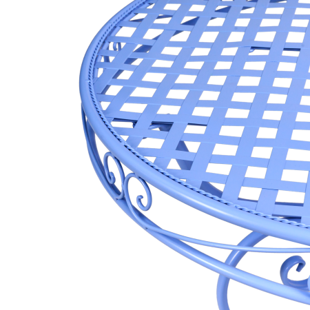 Masă de grădină ALBINIA 70 cm 70 cm Metal Albastru [3]