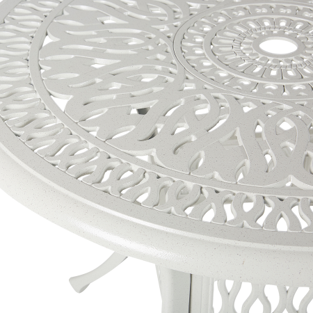 ANCONA garden table 90 cm 90 cm Metal Off-white [3]