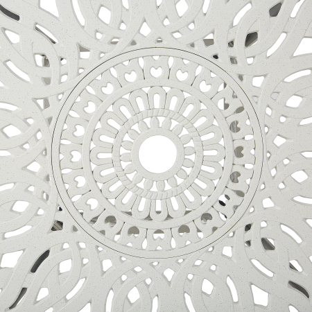 ANCONA garden table 90 cm 90 cm Metal Off-white [4]