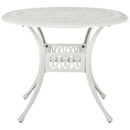 ANCONA garden table 90 cm 90 cm Metal Off-white [1]