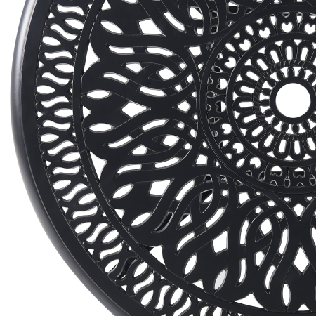 Masă de grădină ANCONA 90 cm 90 cm Metal Negru [4]