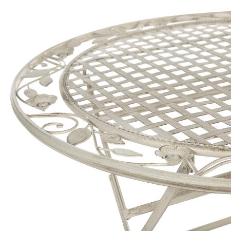 BIVIO Garden Table 90 cm 90 cm Metal Off-White [4]