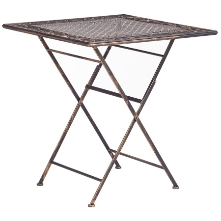 Garden Table BORMIO 70 cm 70 cm Metal Black [1]