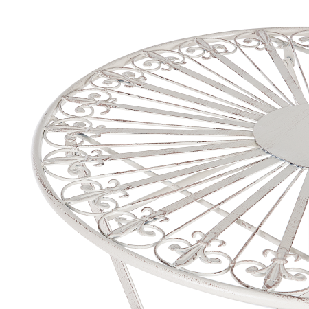 Masă de grădină SCAFA Metal Alb Pliabil [4]