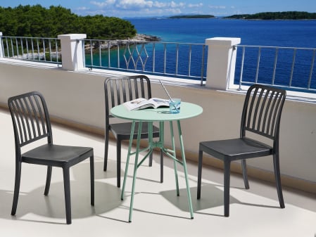 Mese - Masă de grădină TALTAL 64 cm 64 cm Metal Verde deschis