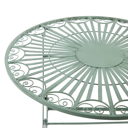 Masă de grădină TRENTO 70 cm 70 cm Metal Verde deschis [3]