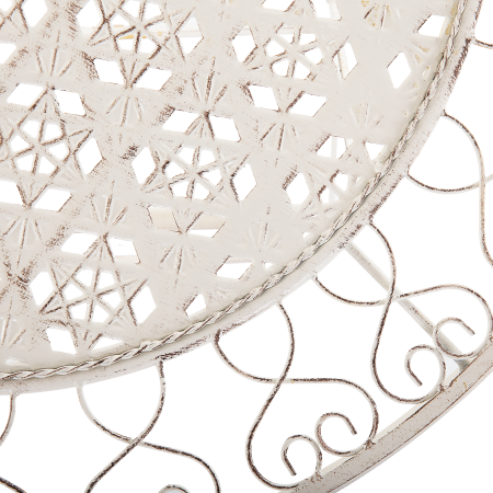 Masă de grădină TRIESTE 70 cm 70 cm Metal Bej deschis [4]