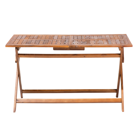 Masă dining de exterior CENTO 140 cm 75 cm Lemn de acacia Maro [5]
