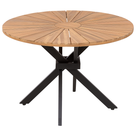 Masă dining de exterior CISSONE 110 cm 110 cm Lemn de acacia Maro [3]