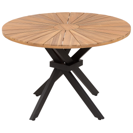 Masă dining de exterior CISSONE 110 cm 110 cm Lemn de acacia Maro [1]