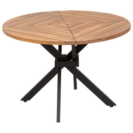 Masă dining de exterior LISSONE 110 cm 110 cm Lemn de acacia Maro [3]