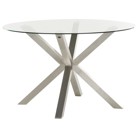 Masă dining de exterior MALETTO 120 cm 120 cm Sticlă Argintiu [3]