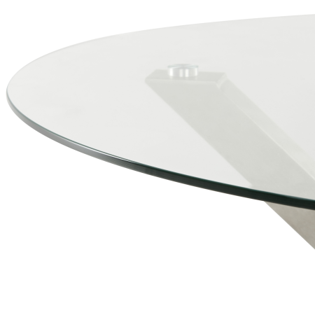 Masă dining de exterior MALETTO 120 cm 120 cm Sticlă Argintiu [4]