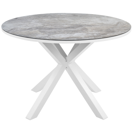 Outdoor dining table MALETTO 120 cm 120 cm Glass Dark grey [3]