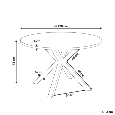 Outdoor dining table MALETTO 120 cm 120 cm Glass Dark grey [2]