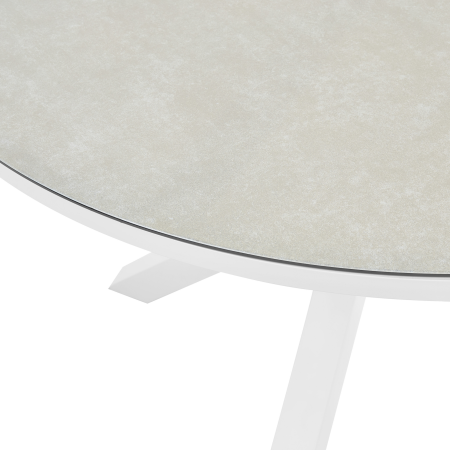 Dining table outdoor MALETTO 120 cm 120 cm Glass Taupe [4]