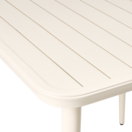 Masă dining de exterior NATURNO 80 cm 80 cm Metal Bej deschis [4]