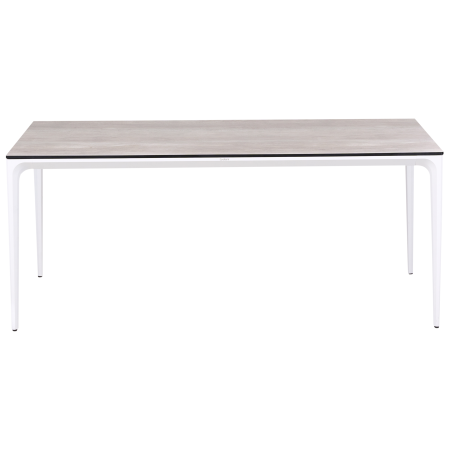 Outdoor dining table SOVARETO 180 cm 90 cm wood look Light grey [4]