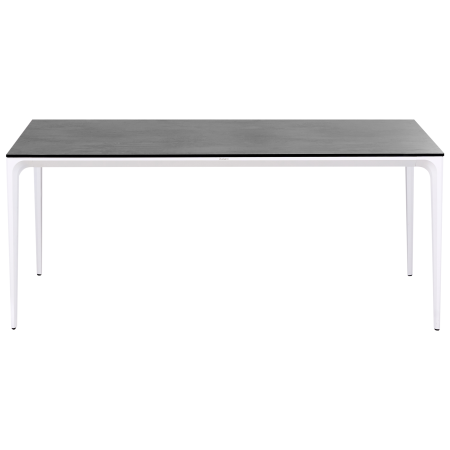 Outdoor dining table SOVARETO 180 cm 90 cm stone effect Dark grey [4]