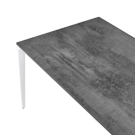 Outdoor dining table SOVARETO 180 cm 90 cm stone effect Dark grey [5]