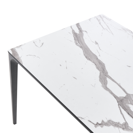 Outdoor dining table SOVARETO 180 cm 90 cm marble effect Marble white [5]
